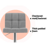 darrahopens Furniture > Bar Stools & Chairs Artiss Set of 4 Fabric Swivel Bar Stools - Grey