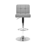 darrahopens Furniture > Bar Stools & Chairs Artiss Set of 4 Fabric Swivel Bar Stools - Grey