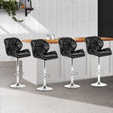 darrahopens Furniture > Bar Stools & Chairs Artiss Set of 4 Kitchen Bar Stools - Black and Chrome