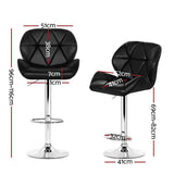 darrahopens Furniture > Bar Stools & Chairs Artiss Set of 4 Kitchen Bar Stools - Black and Chrome