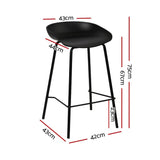 darrahopens Furniture > Bar Stools & Chairs Artiss Set of 4 Metal Bar Stools - Black