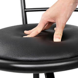 darrahopens Furniture > Bar Stools & Chairs Artiss Set of 4 PU Leather Bar Stools - Black and Steel