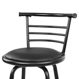darrahopens Furniture > Bar Stools & Chairs Artiss Set of 4 PU Leather Bar Stools - Black and Steel