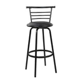 darrahopens Furniture > Bar Stools & Chairs Artiss Set of 4 PU Leather Bar Stools - Black and Steel