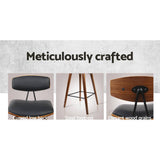 darrahopens Furniture > Bar Stools & Chairs Artiss Set of 4 PU Leather Circular Footrest Bar Stools - Black