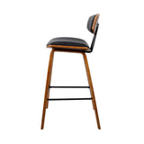 darrahopens Furniture > Bar Stools & Chairs Artiss Set of 4 PU Leather Circular Footrest Bar Stools - Black