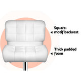 darrahopens Furniture > Bar Stools & Chairs Artiss Set of 4 PU Leather Gas Lift Bar Stools - White and Chrome