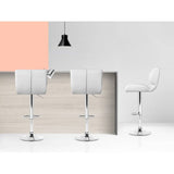 darrahopens Furniture > Bar Stools & Chairs Artiss Set of 4 PU Leather Gas Lift Bar Stools - White and Chrome