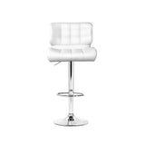 darrahopens Furniture > Bar Stools & Chairs Artiss Set of 4 PU Leather Gas Lift Bar Stools - White and Chrome