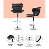 darrahopens Furniture > Bar Stools & Chairs Artiss Set of 4 PU Leather Patterned Bar Stools - Black and Chrome