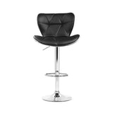 darrahopens Furniture > Bar Stools & Chairs Artiss Set of 4 PU Leather Patterned Bar Stools - Black and Chrome