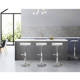 darrahopens Furniture > Bar Stools & Chairs Artiss Set of 4 PU Leather Wave Style Bar Stools - White