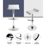 darrahopens Furniture > Bar Stools & Chairs Artiss Set of 4 PU Leather Wave Style Bar Stools - White