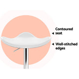 darrahopens Furniture > Bar Stools & Chairs Artiss Set of 4 Swivel Bar Stools - White