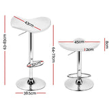 darrahopens Furniture > Bar Stools & Chairs Artiss Set of 4 Swivel Bar Stools - White