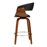 darrahopens Furniture > Bar Stools & Chairs Artiss Set of 4 Swivel PU Leather Bar Stool - Wood and Black