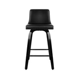 darrahopens Furniture > Bar Stools & Chairs Artiss Set of 4 Wooden PU Leather Bar Stool - Black