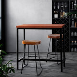 darrahopens Furniture > Bar Stools & Chairs Artiss Vintage Bar Table ALEX Retro Pine Wood Metal Frame