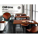 darrahopens Furniture > Bar Stools & Chairs Artiss Vintage Bar Table ALEX Retro Pine Wood Metal Frame