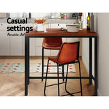 darrahopens Furniture > Bar Stools & Chairs Artiss Vintage Bar Table ALEX Retro Pine Wood Metal Frame