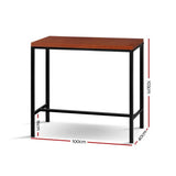 darrahopens Furniture > Bar Stools & Chairs Artiss Vintage Bar Table ALEX Retro Pine Wood Metal Frame