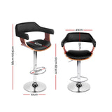 darrahopens Furniture > Bar Stools & Chairs Artiss Wooden Bar Stool - Black and Wood