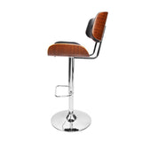 darrahopens Furniture > Bar Stools & Chairs Artiss Wooden Gas Lift Bar Stool - Black and Chrome