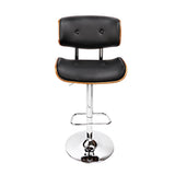 darrahopens Furniture > Bar Stools & Chairs Artiss Wooden Gas Lift Bar Stool - Black and Chrome