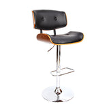 darrahopens Furniture > Bar Stools & Chairs Artiss Wooden Gas Lift Bar Stool - Black and Chrome