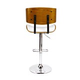 darrahopens Furniture > Bar Stools & Chairs Artiss Wooden Gas Lift Bar Stool - White and Chrome
