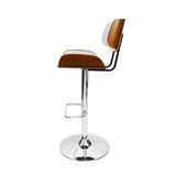 darrahopens Furniture > Bar Stools & Chairs Artiss Wooden Gas Lift Bar Stool - White and Chrome
