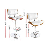 darrahopens Furniture > Bar Stools & Chairs Artiss Wooden Gas Lift Bar Stool - White and Chrome