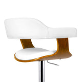 darrahopens Furniture > Bar Stools & Chairs Artiss Wooden PU Leather Bar Stool - White and Chrome