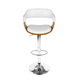 darrahopens Furniture > Bar Stools & Chairs Artiss Wooden PU Leather Bar Stool - White and Chrome