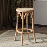 Darrahopens Furniture > Bar Stools & Chairs Artiss X2 Bar Stools Wooden Stool Counter Chair Kitchen Barstools Rattan Seat