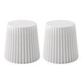 darrahopens Furniture > Bar Stools & Chairs ArtissIn Set of 2 Cupcake Stool Plastic Stacking Bar Stools Dining Chairs Kitchen White