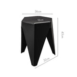 darrahopens Furniture > Bar Stools & Chairs ArtissIn Set of 2 Puzzle Stool Plastic Stacking Bar Stools Dining Chairs Kitchen Black