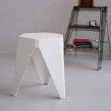 darrahopens Furniture > Bar Stools & Chairs ArtissIn Set of 2 Puzzle Stool Plastic Stacking Bar Stools Dining Chairs Kitchen White
