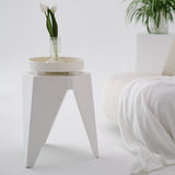darrahopens Furniture > Bar Stools & Chairs ArtissIn Set of 2 Puzzle Stool Plastic Stacking Bar Stools Dining Chairs Kitchen White