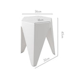 darrahopens Furniture > Bar Stools & Chairs ArtissIn Set of 2 Puzzle Stool Plastic Stacking Bar Stools Dining Chairs Kitchen White