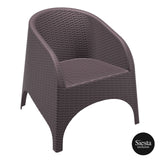 Darrahopens Furniture > Bar Stools & Chairs Aruba Armchair - Chocolate
