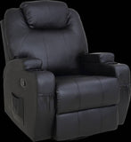 darrahopens Furniture > Bar Stools & Chairs Black Massage Sofa Chair Recliner 360 Degree Swivel PU Leather Lounge 8 Point Heated