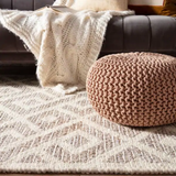 darrahopens Furniture > Bar Stools & Chairs Braided Ottoman Pouffe Footstool Hand Knitted (Pink)