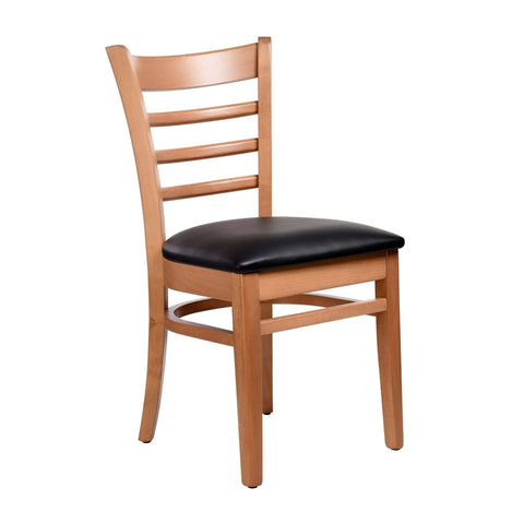 Darrahopens Furniture > Bar Stools & Chairs Florence Chair - Natural - Chocolate Vinyl Seat