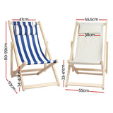 darrahopens Furniture > Bar Stools & Chairs Gardeon Outdoor Furniture Sun Lounge Beach Chairs Deck Chair Folding Wooden Patio