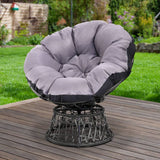 darrahopens Furniture > Bar Stools & Chairs Gardeon Outdoor Papasan Chairs Lounge Setting Patio Furniture Wicker Black
