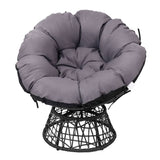 darrahopens Furniture > Bar Stools & Chairs Gardeon Outdoor Papasan Chairs Lounge Setting Patio Furniture Wicker Black