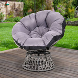 darrahopens Furniture > Bar Stools & Chairs Gardeon Outdoor Papasan Chairs Lounge Setting Patio Furniture Wicker Grey