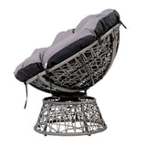 darrahopens Furniture > Bar Stools & Chairs Gardeon Outdoor Papasan Chairs Lounge Setting Patio Furniture Wicker Grey