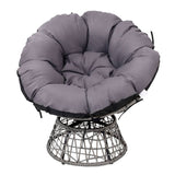 darrahopens Furniture > Bar Stools & Chairs Gardeon Outdoor Papasan Chairs Lounge Setting Patio Furniture Wicker Grey